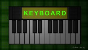 music keyboard word