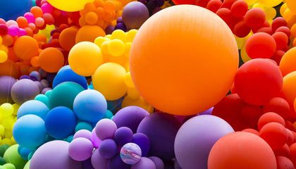 balloons of different colours